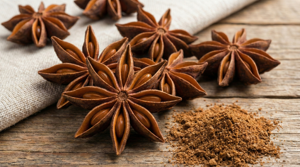 Illicium verum - anís estrellat o badiana planta medicinal